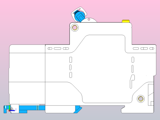 DZ158LE-125 4P剩余电流动作断路器三维模型202307左视缩略图