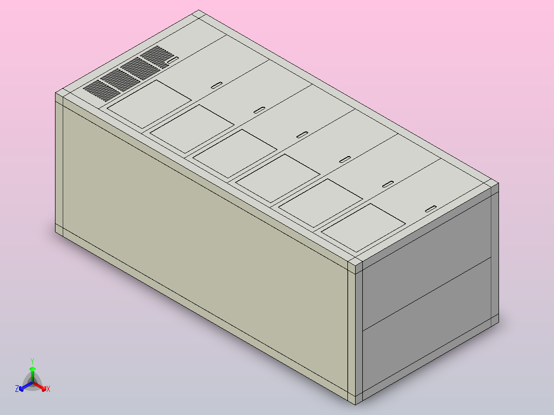 储能设备 储能柜huawei-luna2000-4-5mwh-bess---stp格式主视图