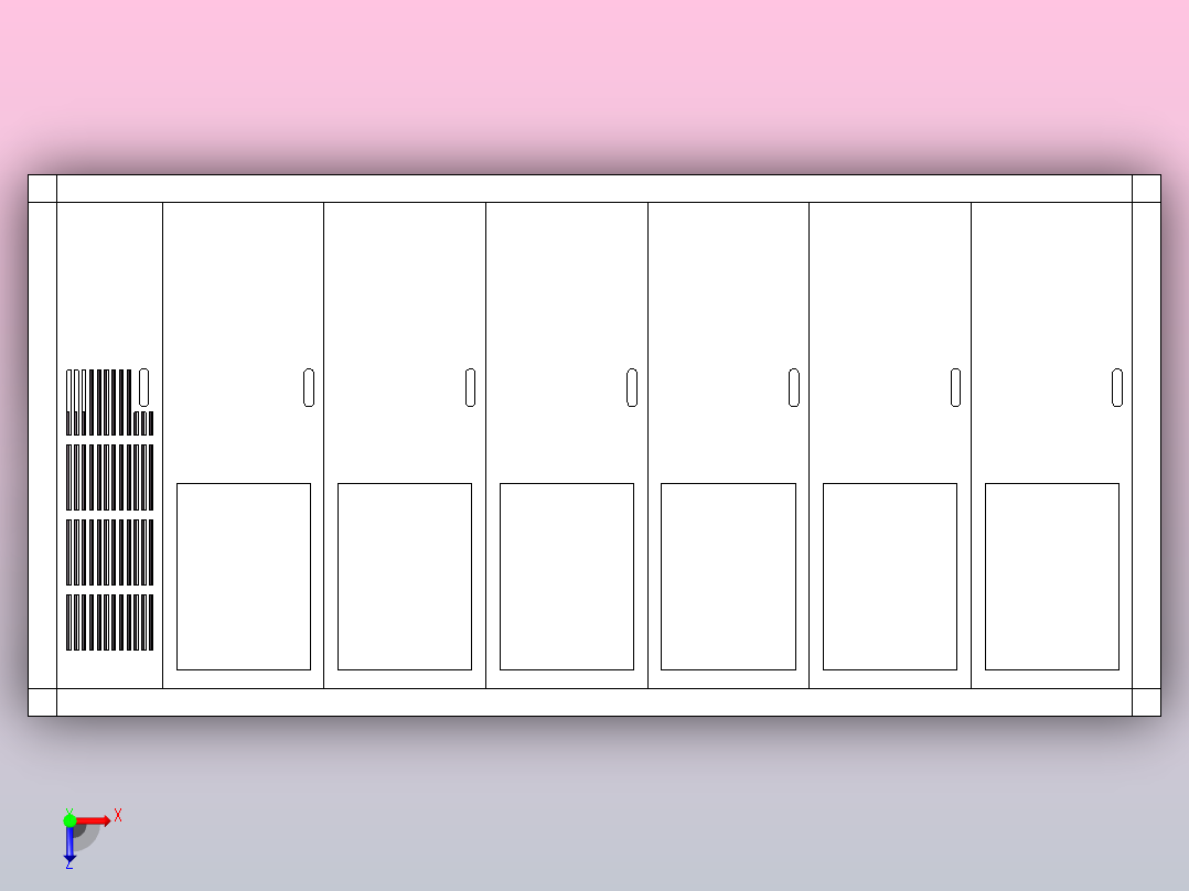 储能设备 储能柜huawei-luna2000-4-5mwh-bess---stp格式俯视图