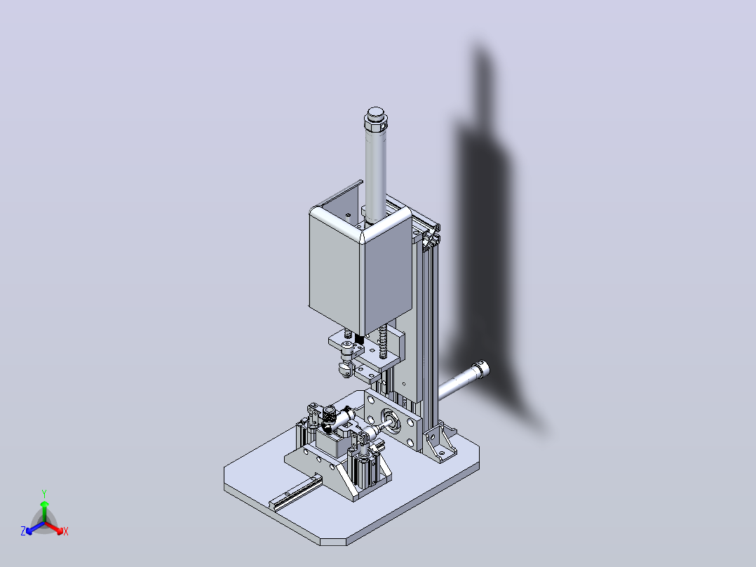 阀体组装机3D设计模型主视图