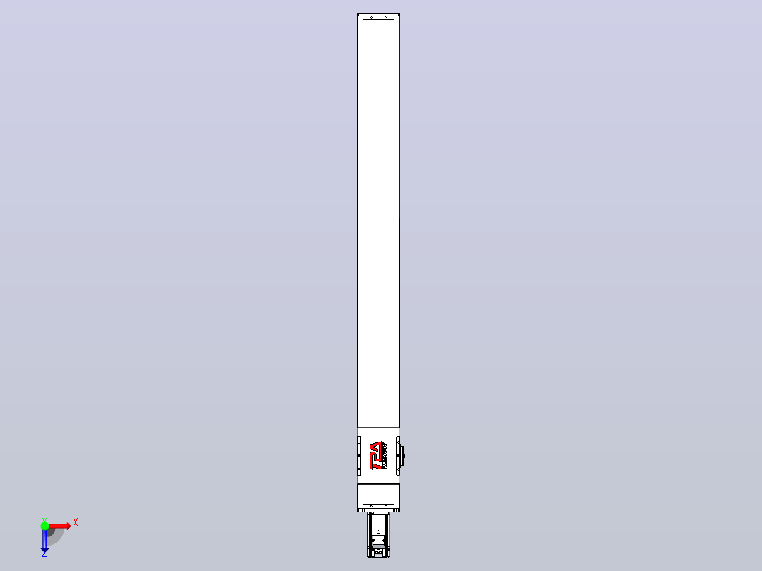 滚珠丝杠直线轴带导轨全封闭TPA-HCR-110D-1610C-L1050-M-C-P40-N3俯视图