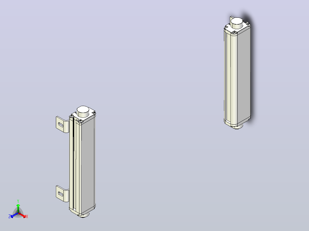 XTN1020（总高：270mm）安全光栅正等轴测图