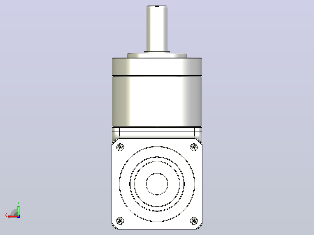精密行星减速器60ZDF二级外形图T1 200W M4后视图