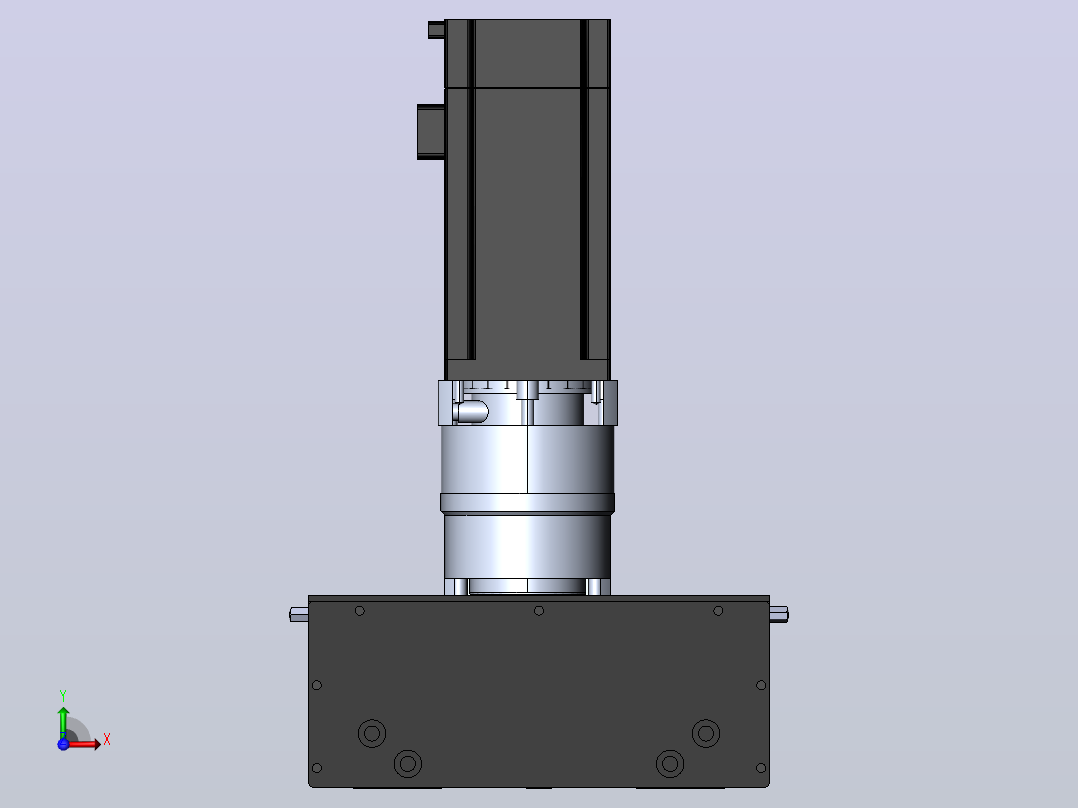 DMG135-TCR齿轮齿条模组直线滑台（电机直连）[DMG135-L11S500-DT400-C2U-TCR-P7]前视图
