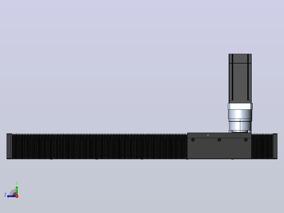DMG135-TCR齿轮齿条模组直线滑台（电机直连）[DMG135-L11S500-DT400-C2U-TCR-P7]右视图