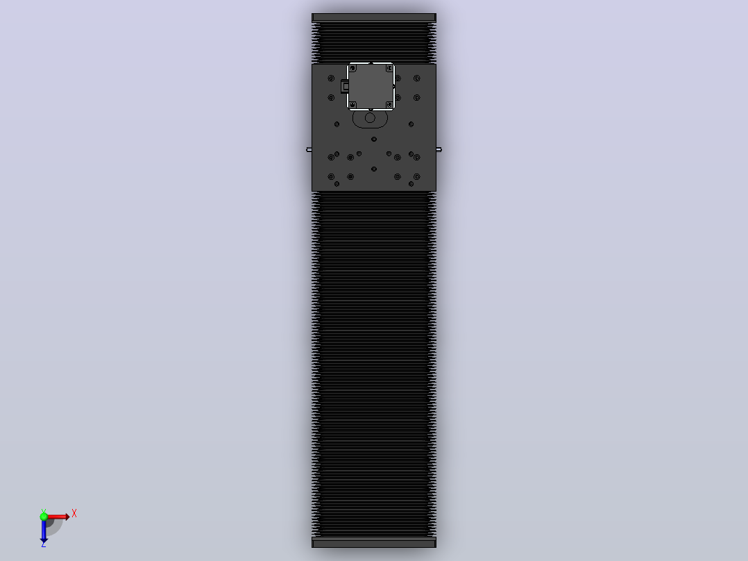 DMG135-TCR齿轮齿条模组直线滑台（电机直连）[DMG135-L11S500-DT400-C2U-TCR-P7]俯视图