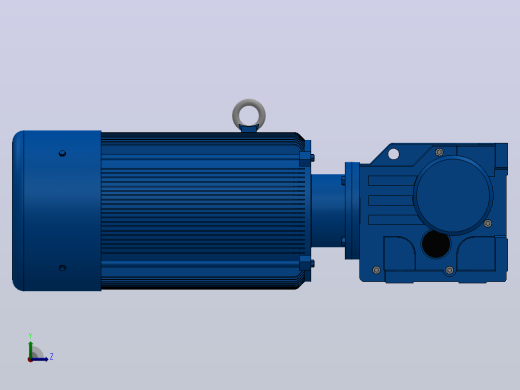 K77底脚轴伸式安装螺旋锥齿轮减速机K77-YVE11-4P-9.54-M1-0°-A左视缩略图