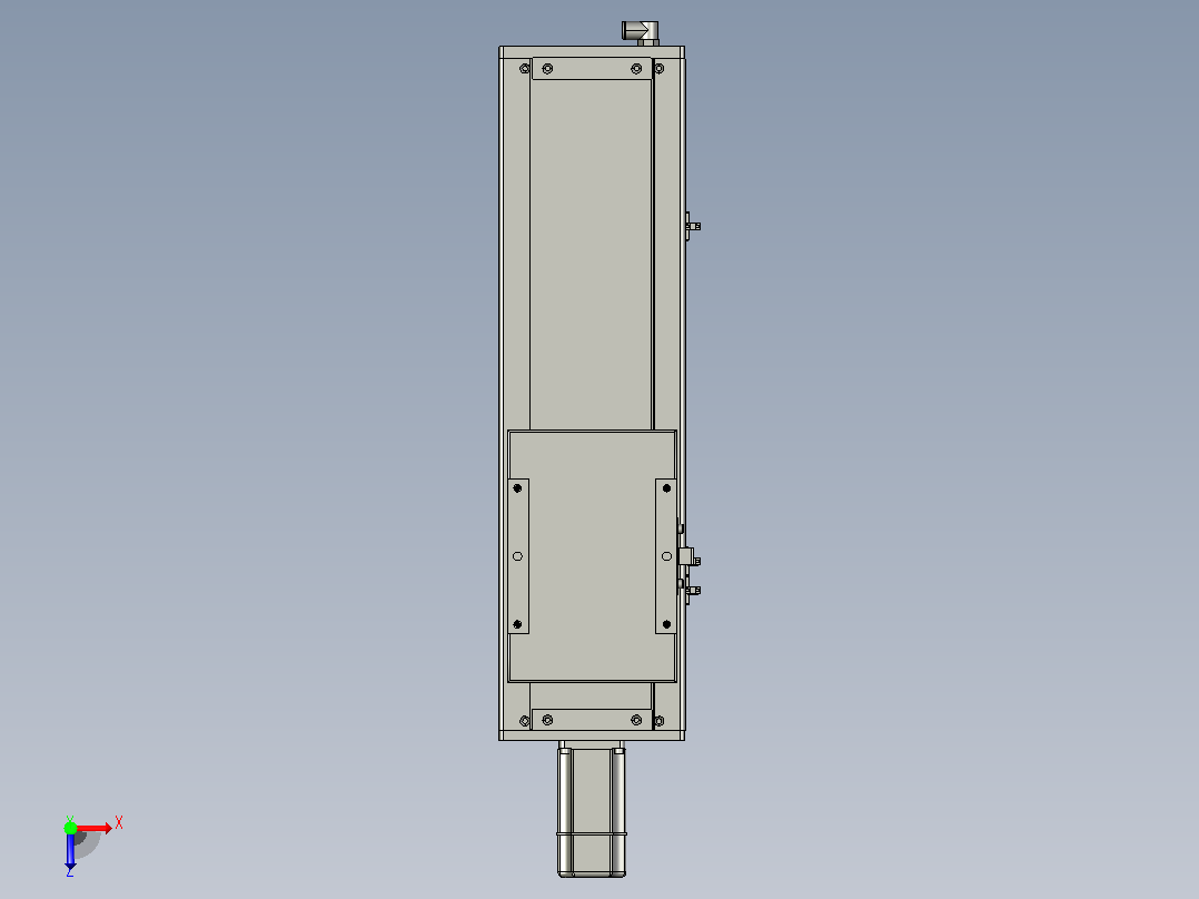 ACH17-300-BC-400W ACH17 螺杆驱动 直线滑台模组俯视图