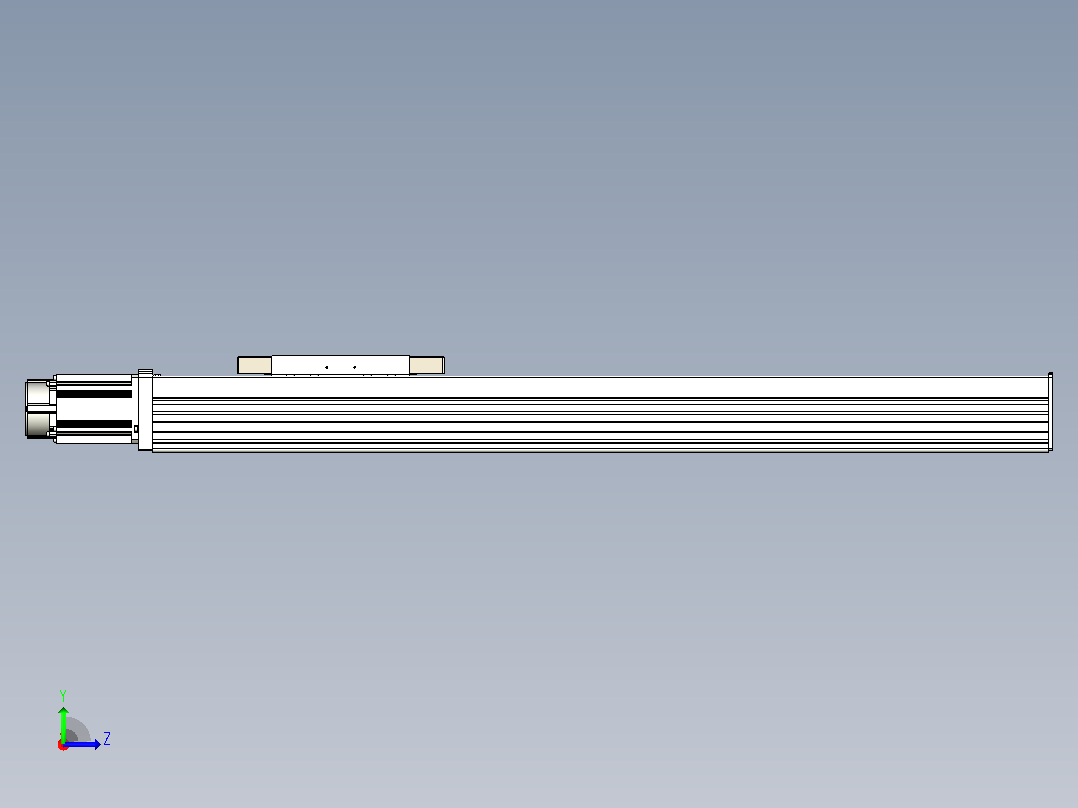 滚珠丝杠直线轴带导轨全封闭TPA-HCR-220D-3210C-L850-M-Y-P1K-N3左视图