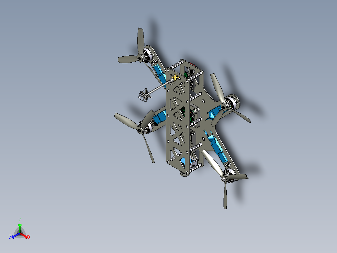 四轴飞行器(1)正等轴测图