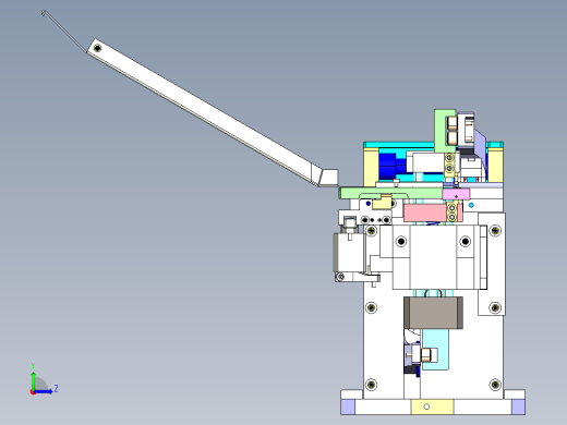 凸轮机构设计的连接器插入器左视缩略图