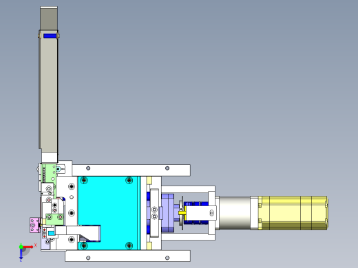 凸轮机构设计的连接器插入器俯视缩略图