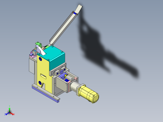 凸轮机构设计的连接器插入器正等轴测缩略图