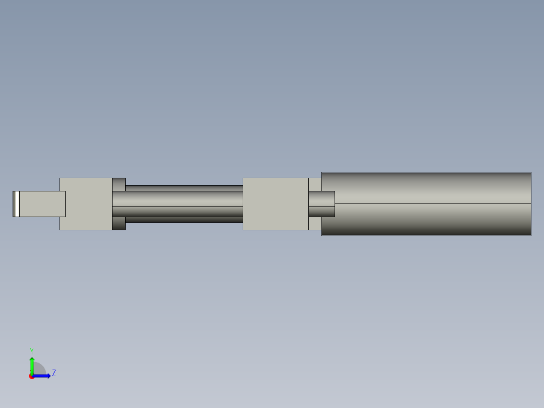 柔性冲压生产线换模系统设计三维图片左视图