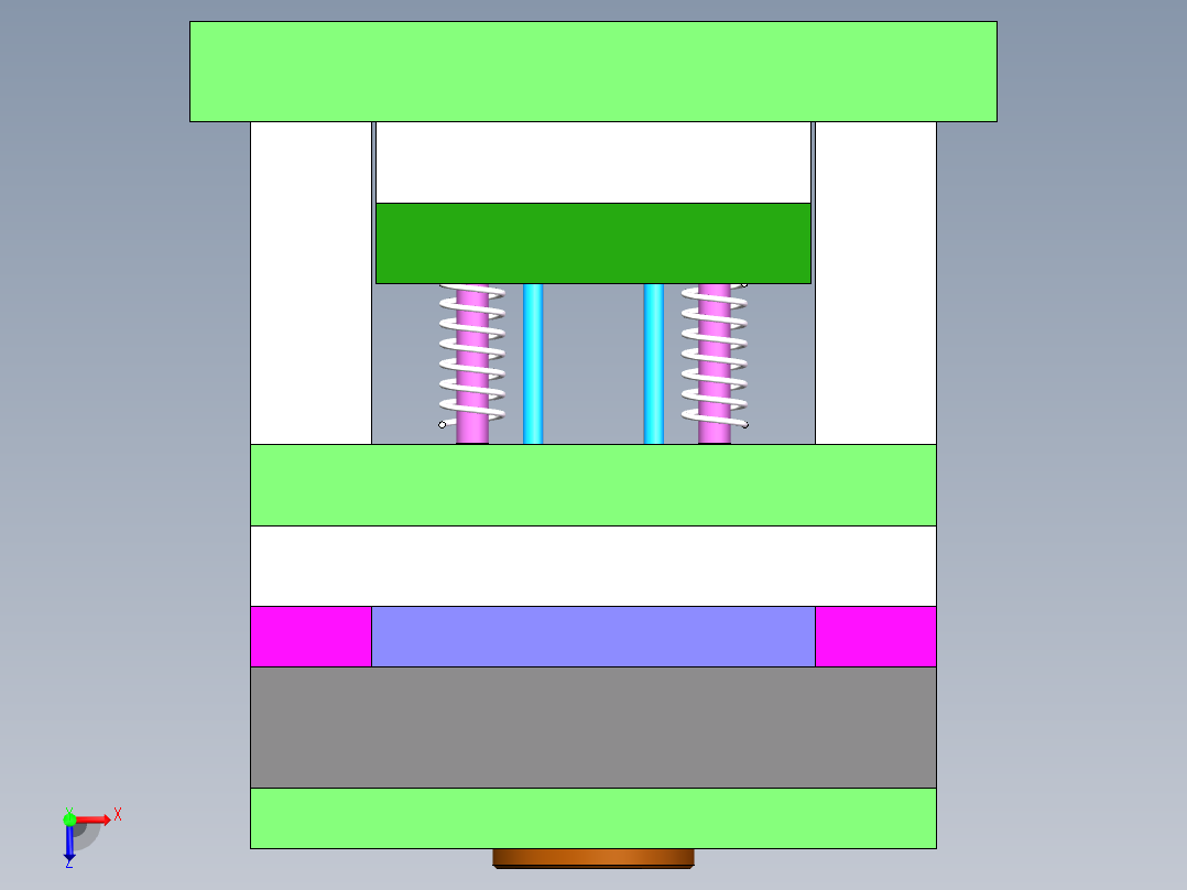 手电筒盖头注塑模具设计(全部结清）俯视图