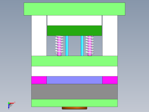 手电筒盖头注塑模具设计(全部结清）俯视缩略图