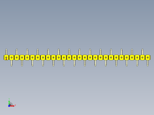彩色公排针 100mil 2.54mm 系列-DS1022_yellow_28p_100mil_Type_SMT_R1_rev1.0前视缩略图