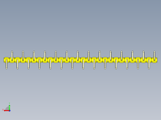 彩色公排针 100mil 2.54mm 系列-DS1022_yellow_28p_100mil_Type_SMT_R1_rev1.0后视缩略图