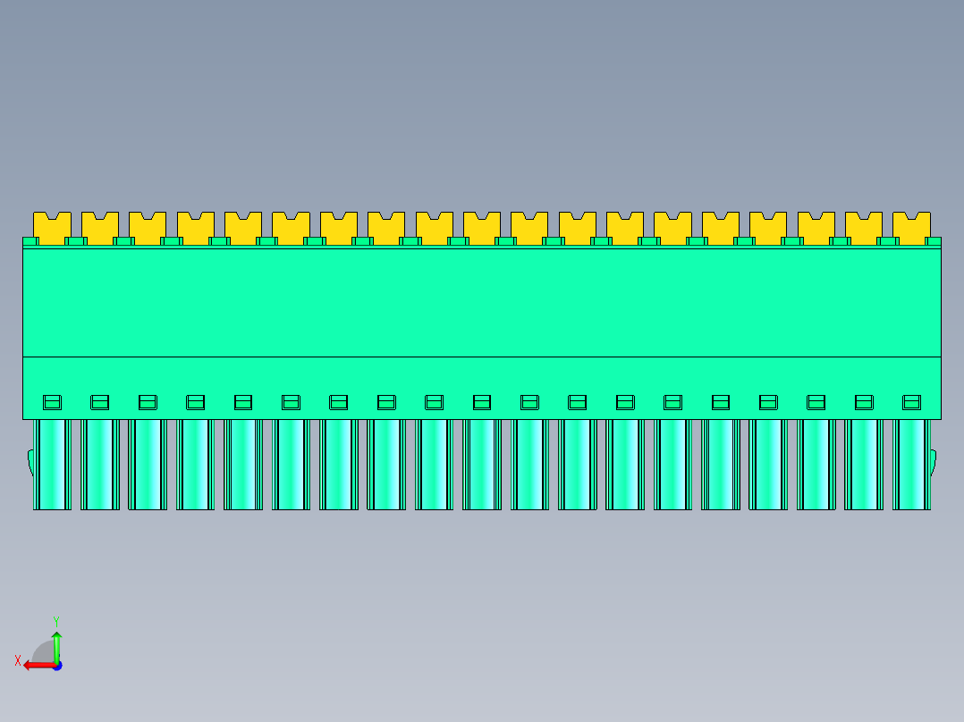 DEGSON 15EDG 系列 3.5mm 插拔式接线端子 FullPack-15EDGKN-3.5-19P-14-00AH后视图