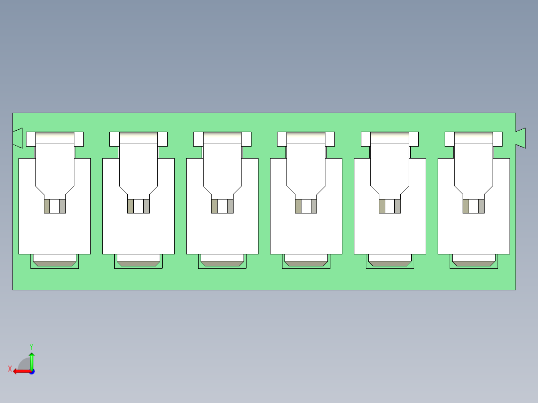 PCB Terminal Block 6 DEG381-3.5后视图