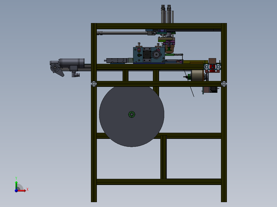一款印刷和贴标一体机前视图