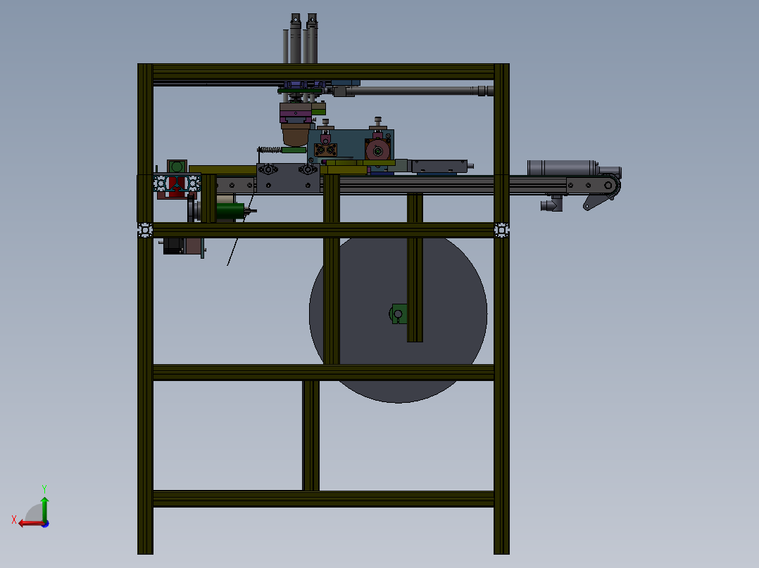 一款印刷和贴标一体机后视图