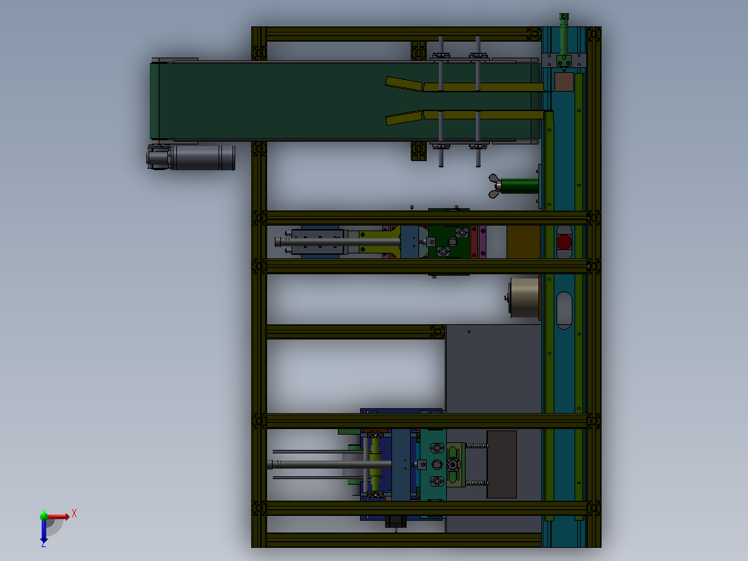 一款印刷和贴标一体机俯视图