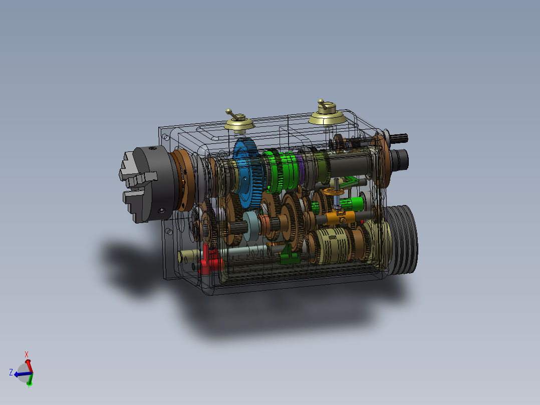 18级变速车床主轴箱设计及运动仿真（二维+三维+说明书）