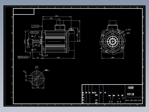 电机MS6S-100TL30B2-21P0 外形尺寸图