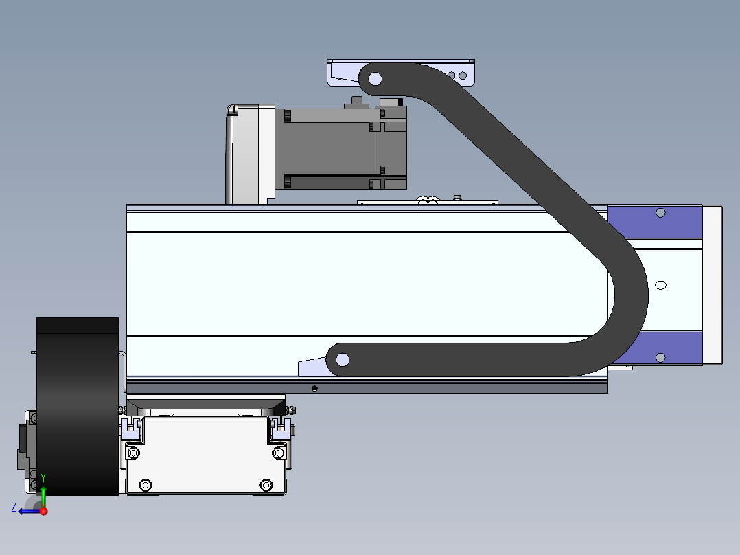 内嵌直交机械手XYG系列XYG440-A2右视图