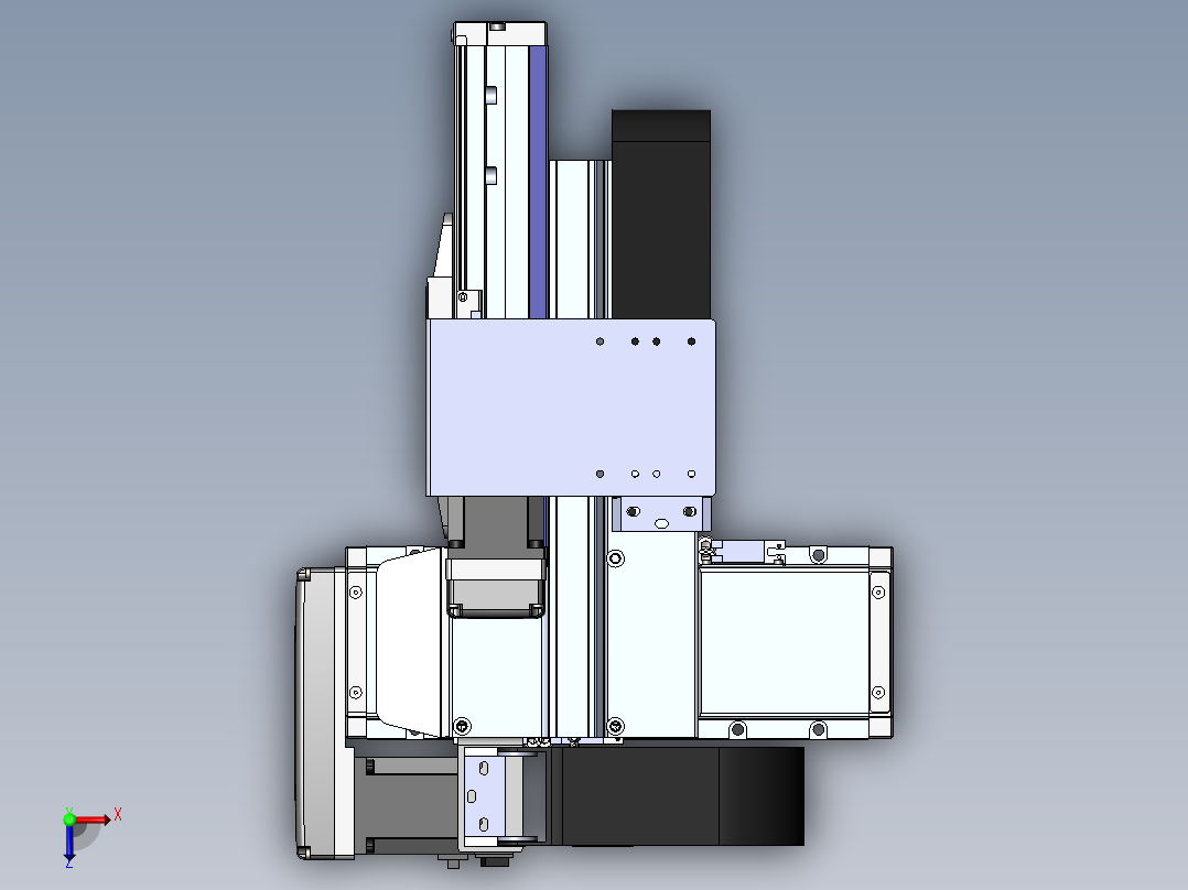 内嵌直交机械手XYG系列XYG440-A2俯视图