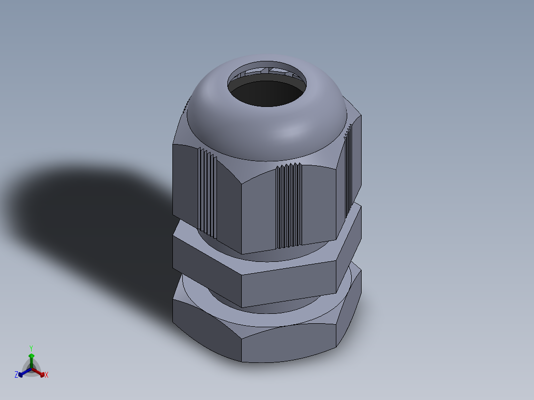 M16X1.5PG头正等轴测图