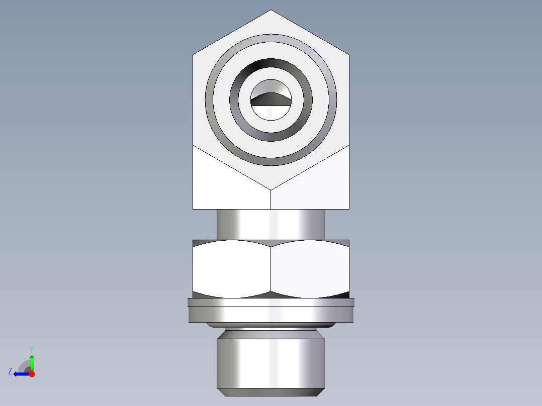 卡套式工业通用硬管接头EO_Adjustable_Locknut_elbow_WEE08SROMDCF右视图