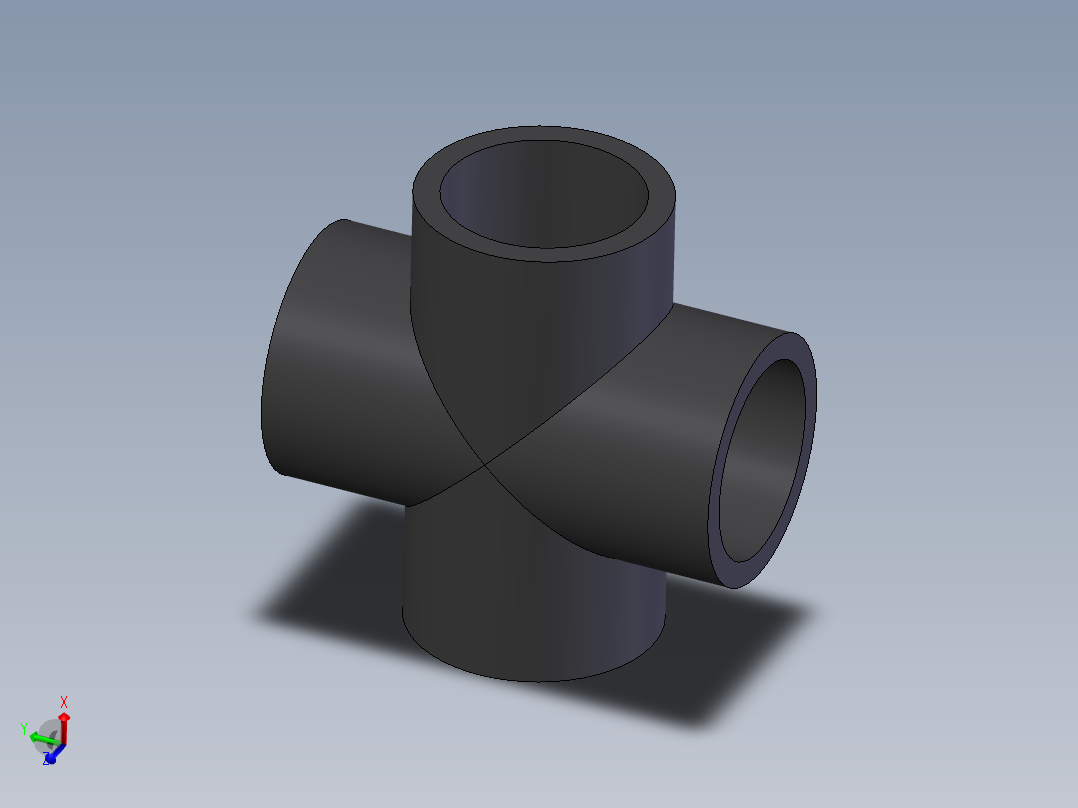 PVC公制管件-Cross (DIN 8063) Type TT主视图