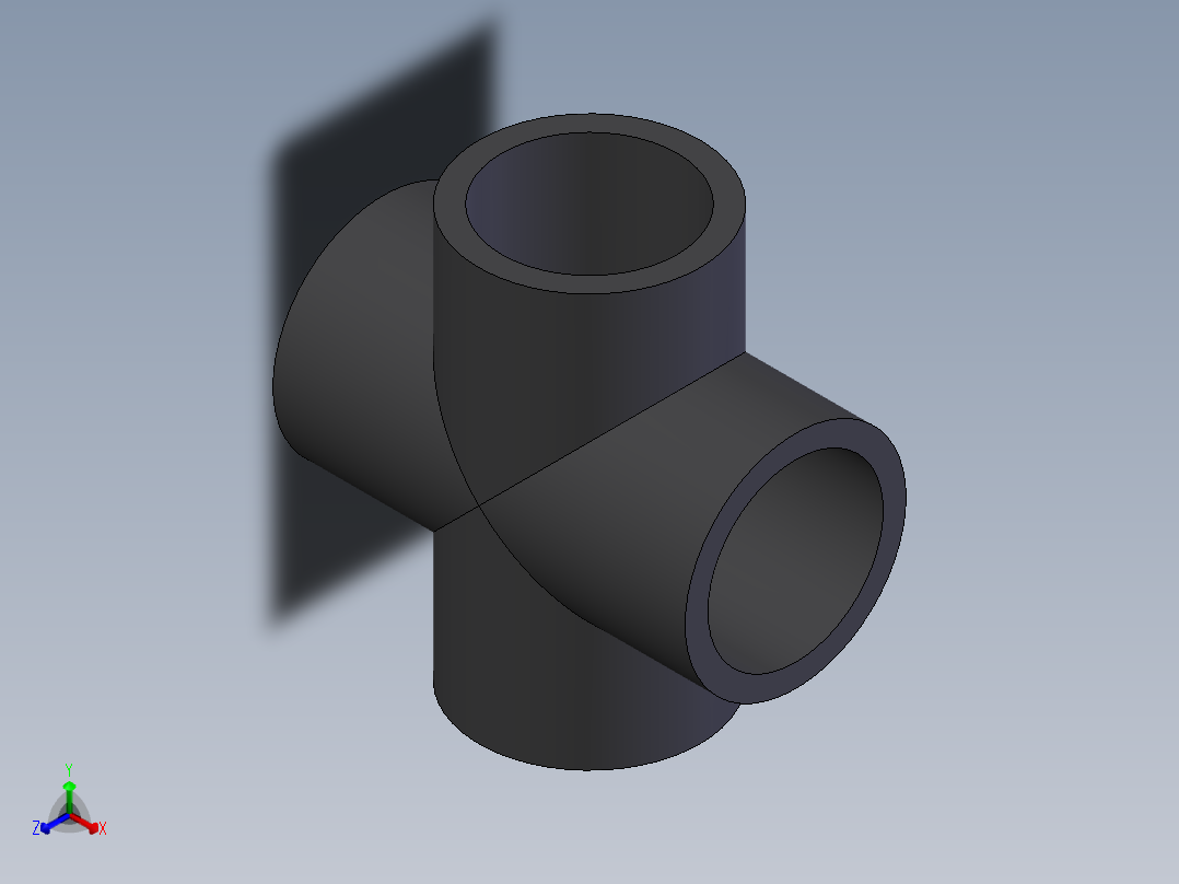 PVC公制管件-Cross (DIN 8063) Type TT正等轴测图