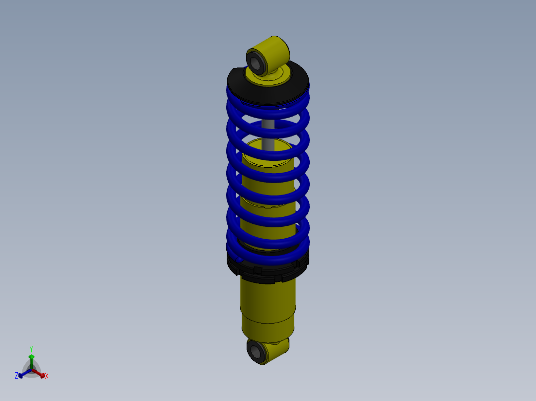 弹簧减震器设计模型164346==20dw正等轴测图