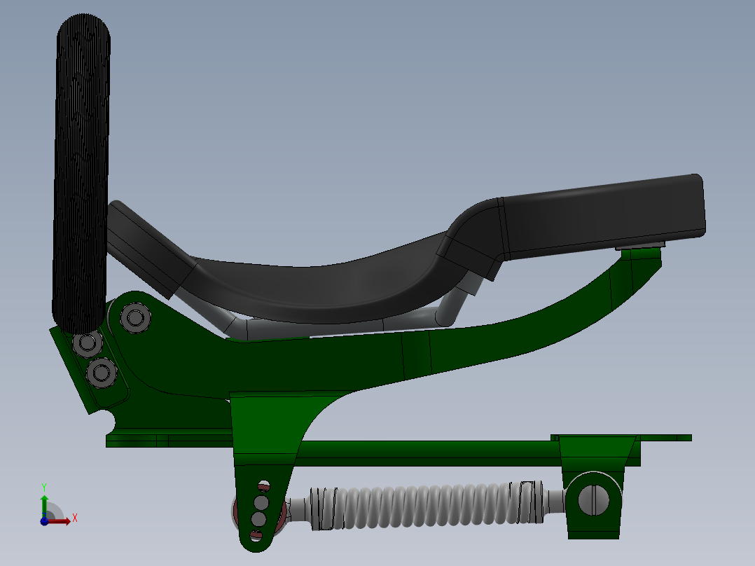 摩托车-后排后座前视图