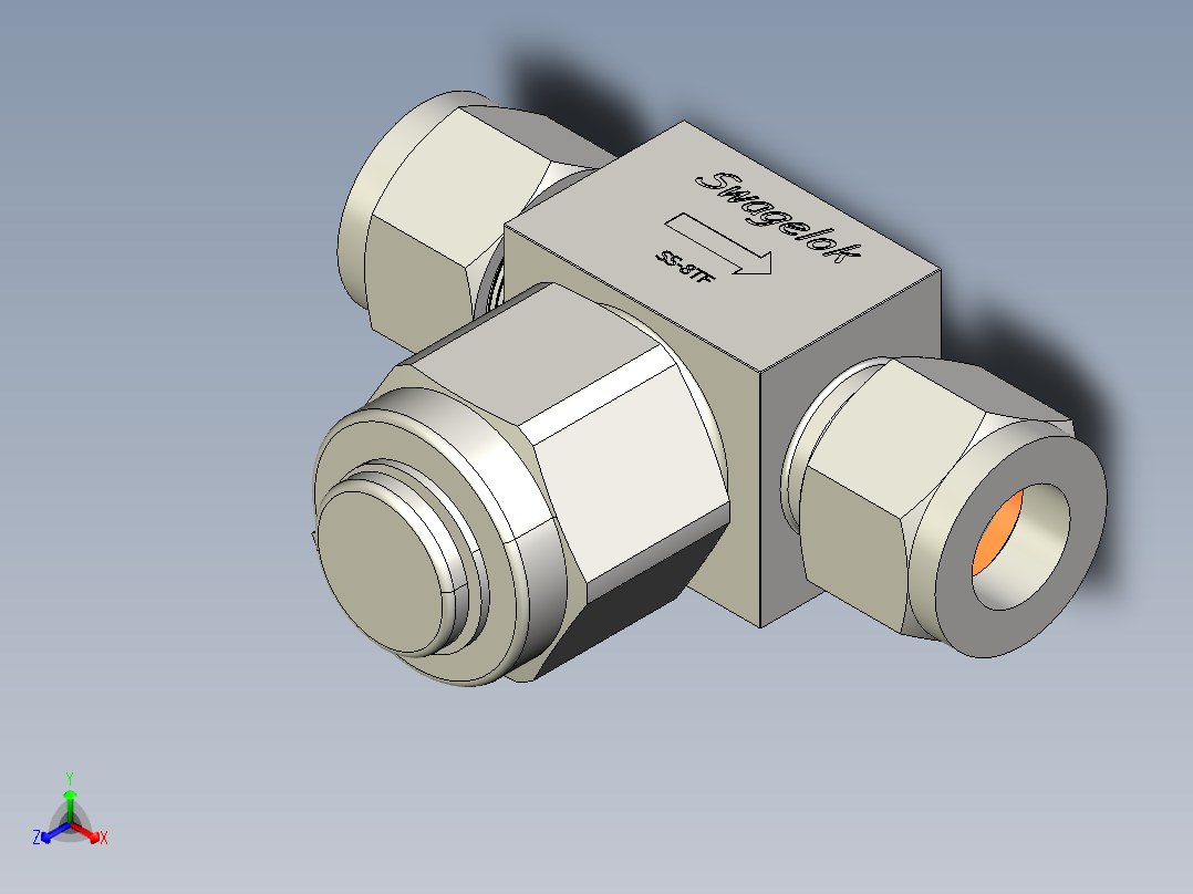 不锈钢三通颗粒过滤器，1-2英寸。世伟洛克卡套管接头