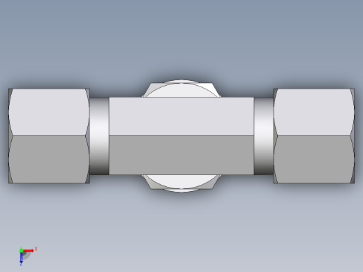 卡套式工业通用硬管接头EO_Adjustable_locknut_branch_tee_TEE08ZLRCF俯视缩略图