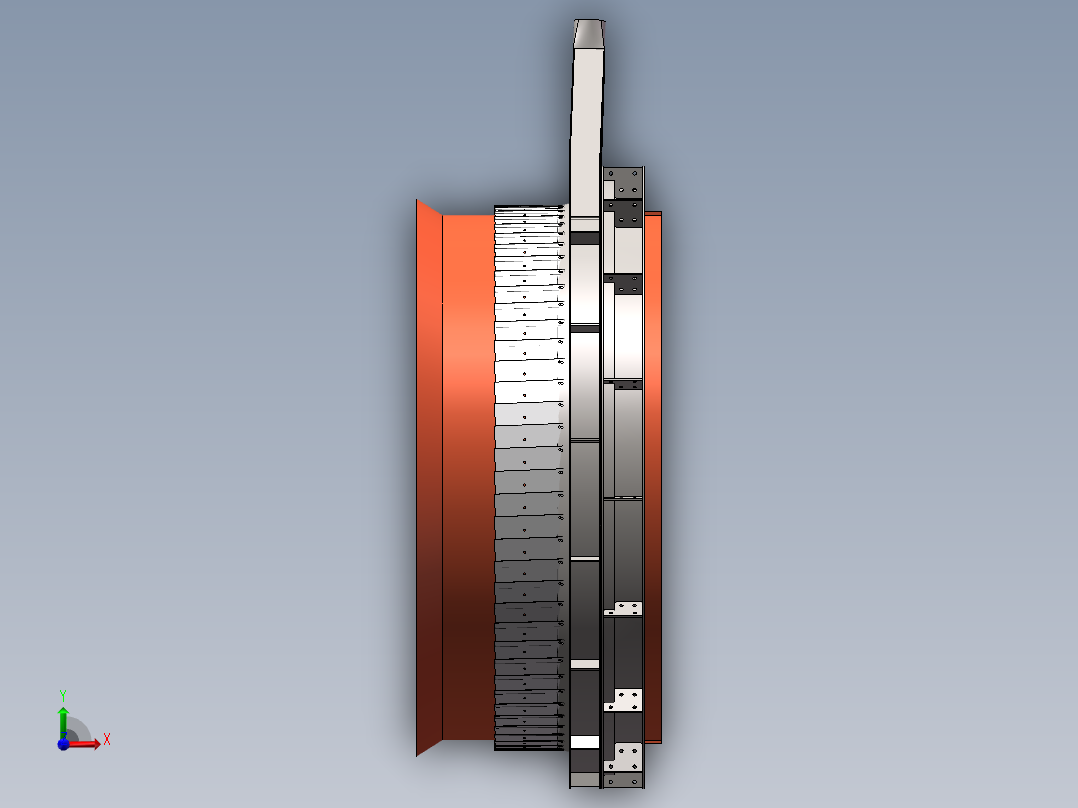 窑头密封前视图