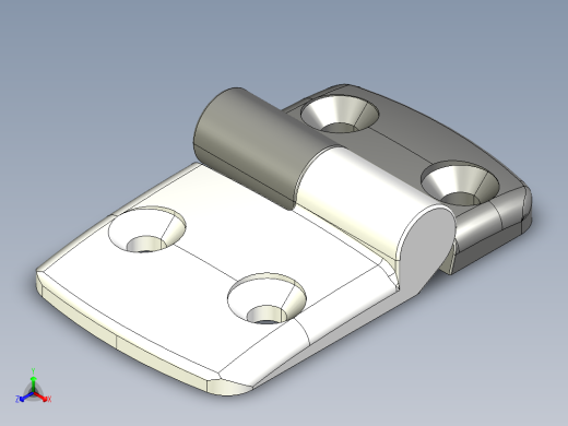 型材-KJN 30-50 DETACHABLE COMBI HINGE LEFT 095K3050L00正等轴测缩略图