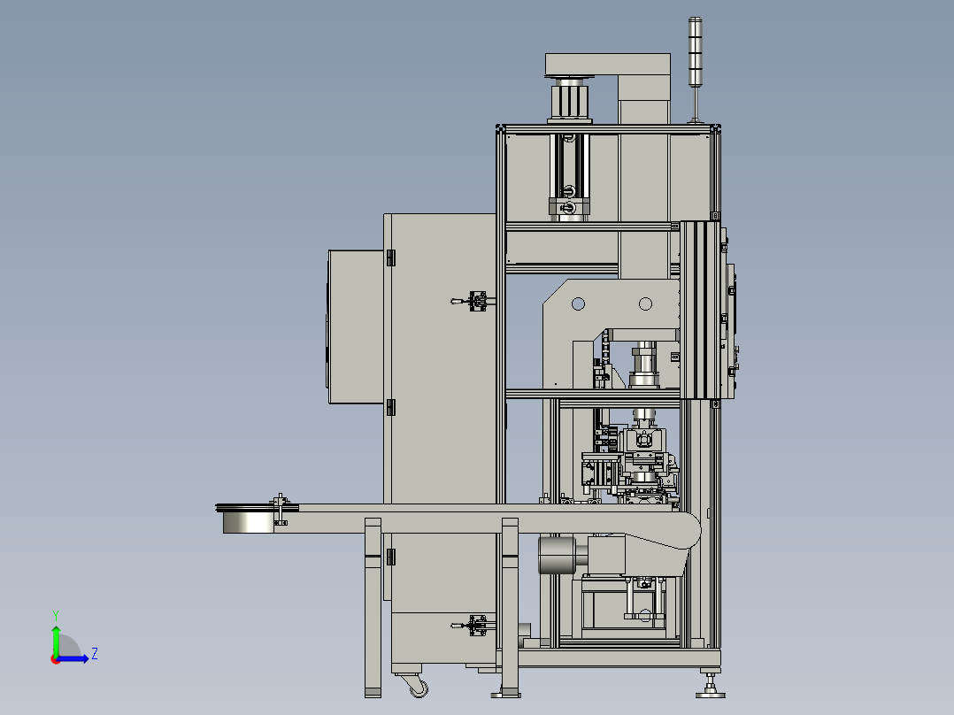 2CN前转向节压装机（接线盒和线槽）左视图