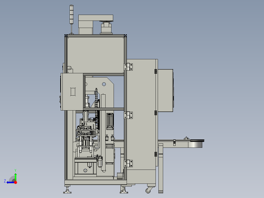 2CN前转向节压装机（接线盒和线槽）右视图