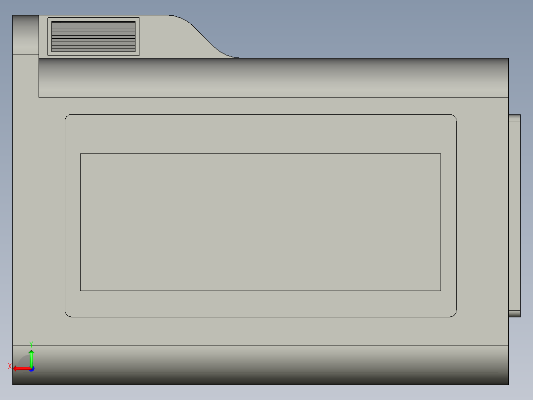 2米4报刑亭圆弧方案后视图