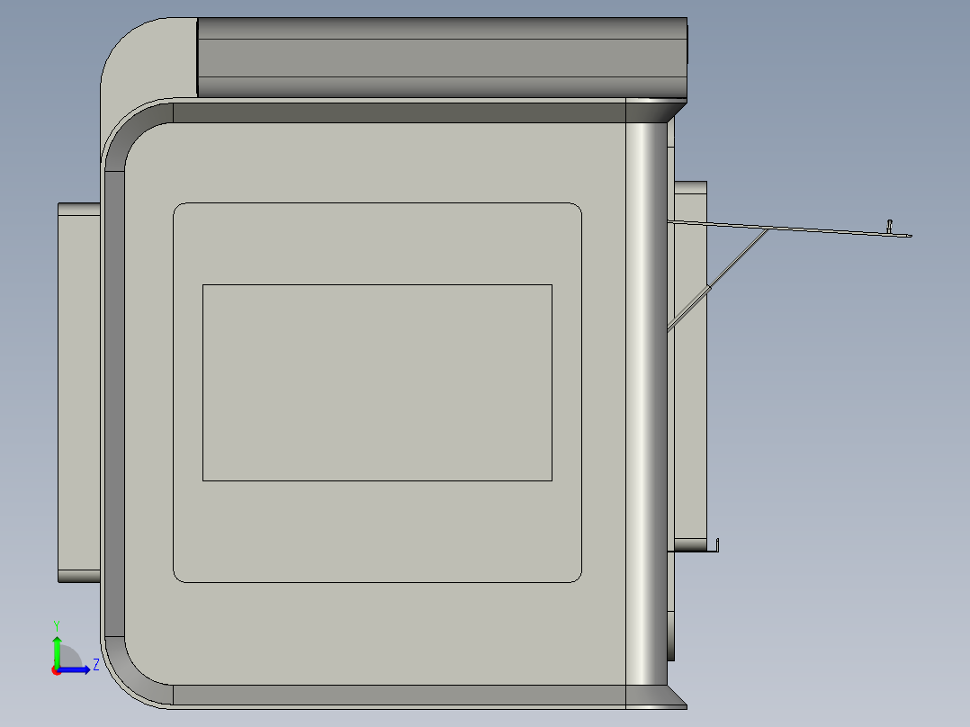 2米4报刑亭圆弧方案左视图