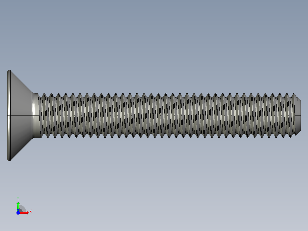 制沉头螺钉-M5_Countersunk_30前视图