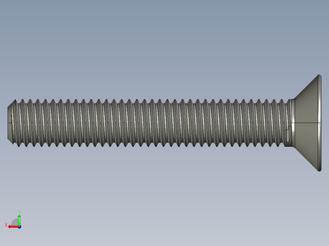 制沉头螺钉-M5_Countersunk_30后视图