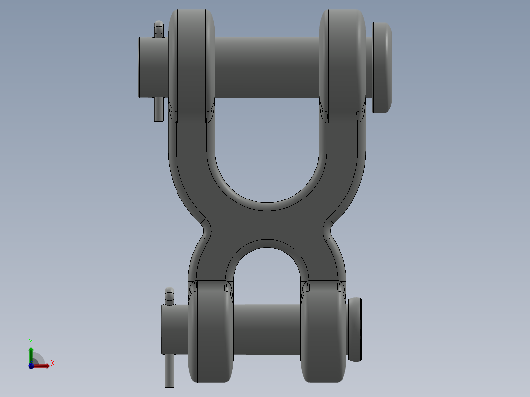 紧固件-0.7500 Double Shackle 0.5000前视图