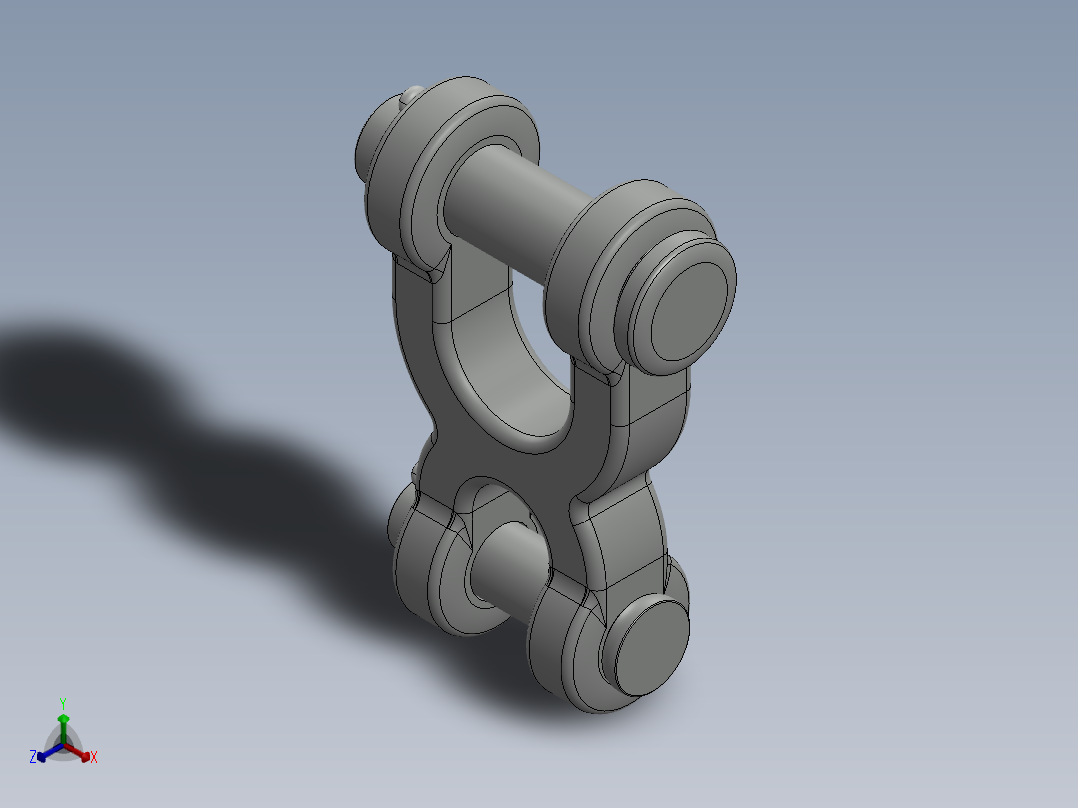 紧固件-0.7500 Double Shackle 0.5000正等轴测图
