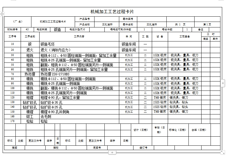 弯头三轴-三孔连杆的钻Φ35H6孔的夹具设计及加工工艺装备规程含非标8张CAD图